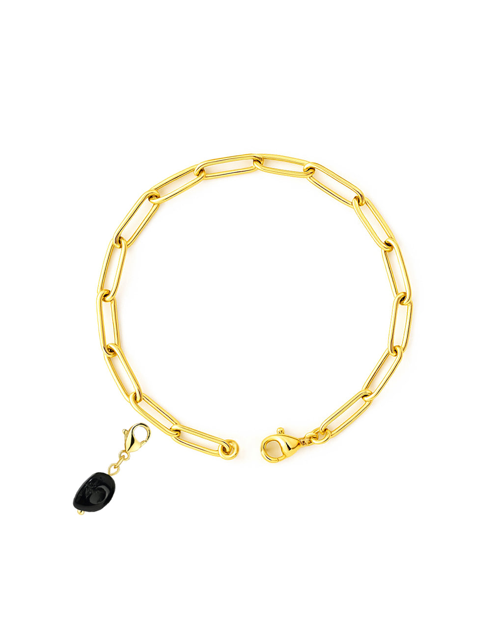 Paperclip Chain Charm Bracelet