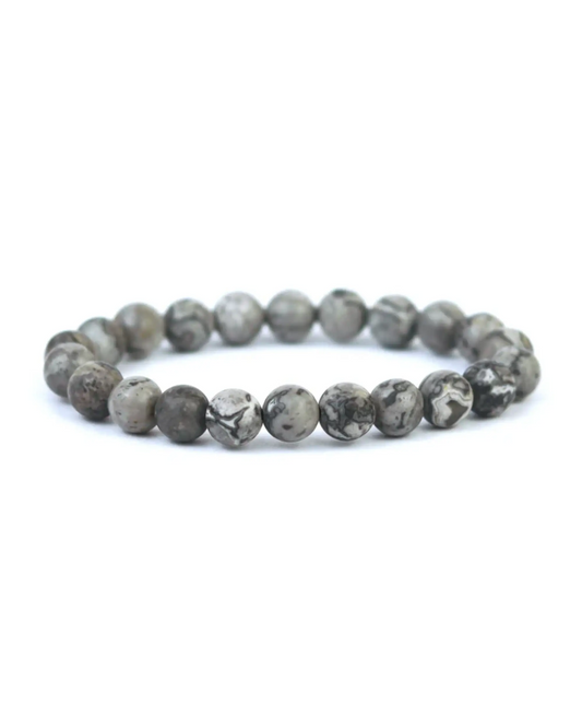 Gray Jasper 8mm Bracelet