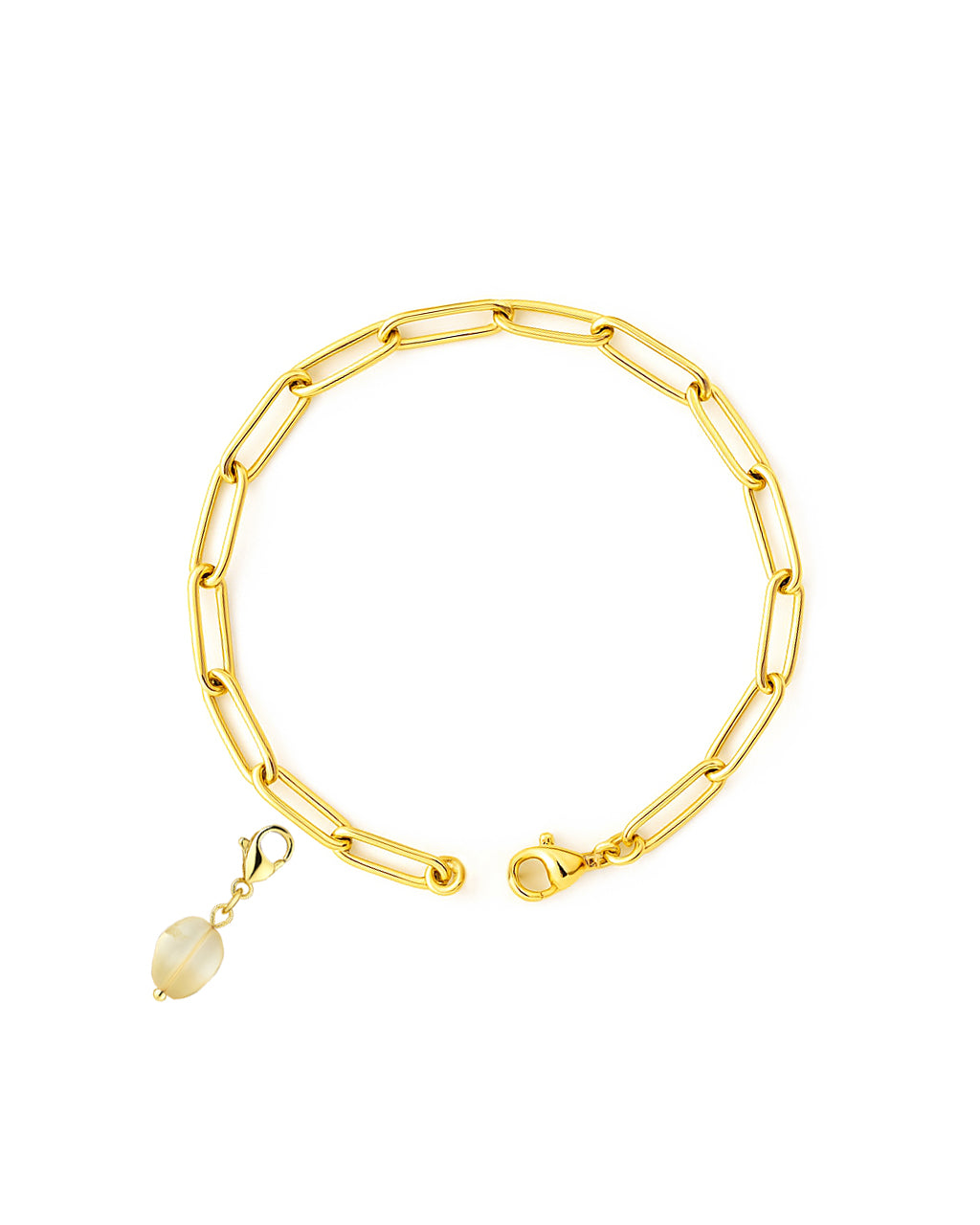 Paperclip Chain Charm Bracelet