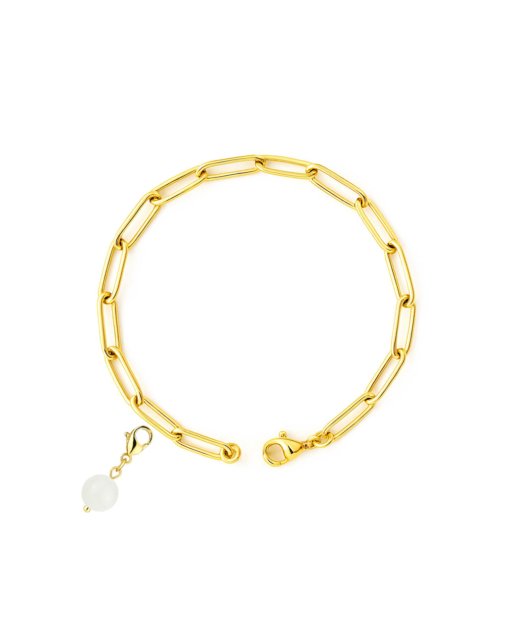Paperclip Chain Charm Bracelet